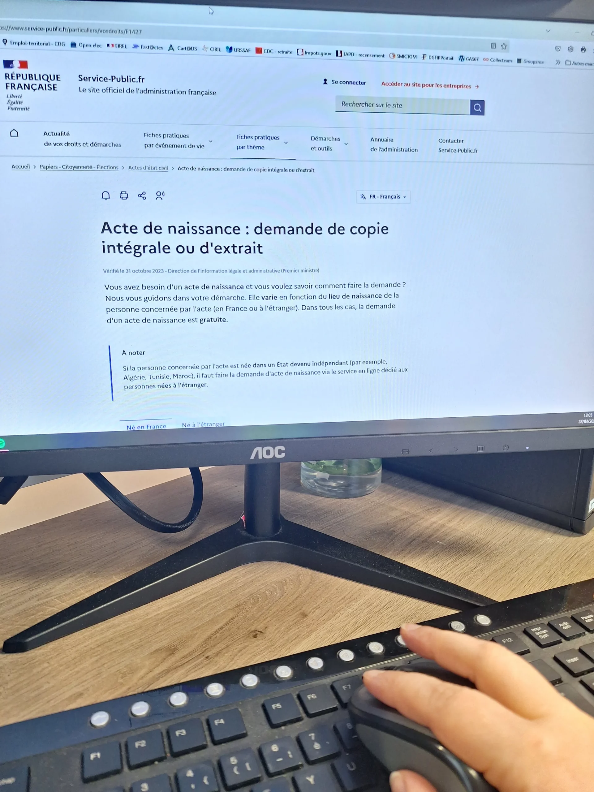 Démarches administratives